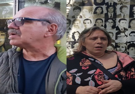 Carlos Muñoz y Adriana Lewis, ambos afectados por los sudcesos de la última época militar