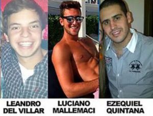 Los tres acusados del hecho.
