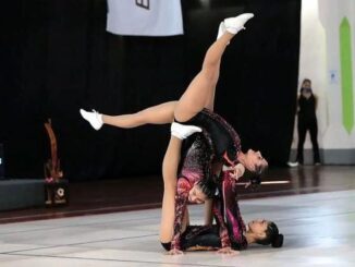 Valentina Ramos, Rocío Veliz y Catalina Juri, campeonas nacionales de gimnasia aeróbica