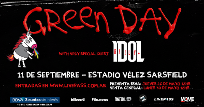 Green Day vuelve a Argentina y trae un "telonero" de lujo