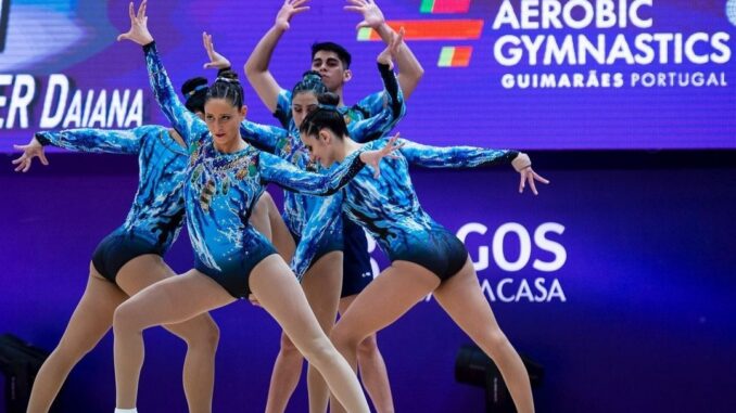 Última presentación argentina en el máximo certamen de gimnasia aérobica.