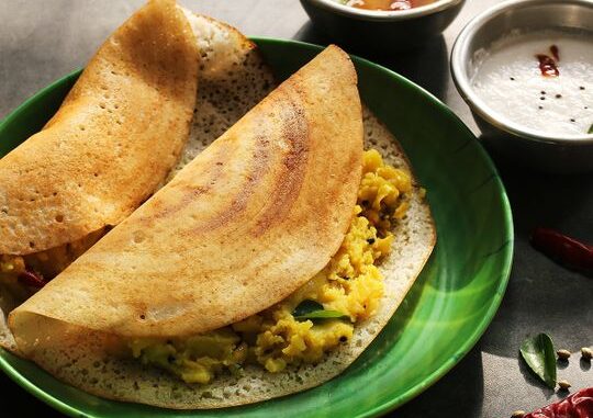 Masala Dosa, una especie de "crepe" típica de la cultura hindú