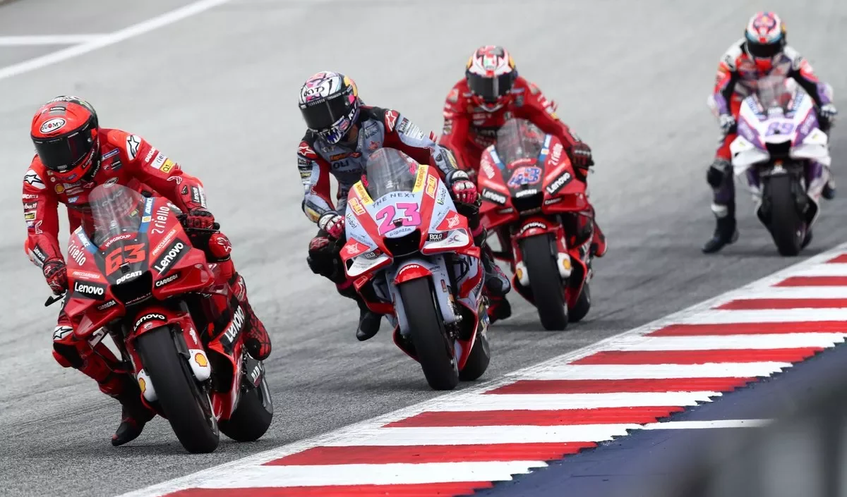 Bagnaia, Bastianini, Miller y Martín el cuarteto de Ducati.