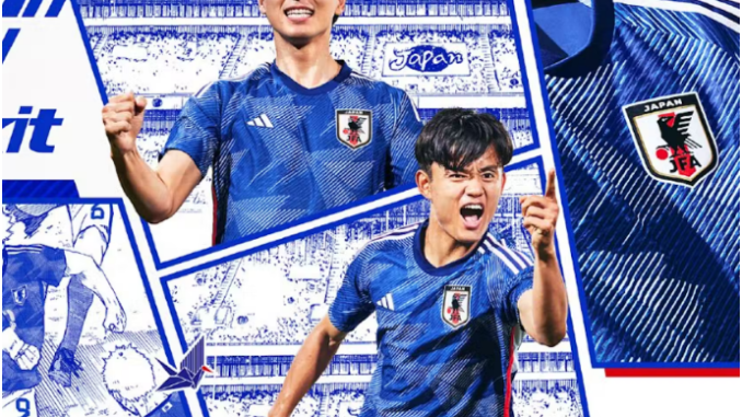 La camiseta que usará Japón en el Mundial de 2022. Fuente: OneFootball