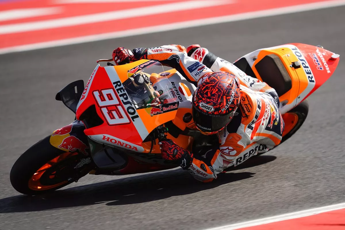 Marc Márquez en los Test de Misano.