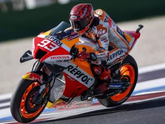 Marc Márquez abordo de su Honda.