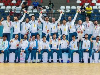 Argentina celebrando la presea dorada