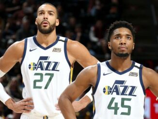 Rudy Gobert (Izquierda) y Donovan Mitchell (Derecha) los 2 movimientos más grandes de esta agencia libre, Rudy a Minnesota y Donovan a Cleveland. (Fuente: SportingNews)