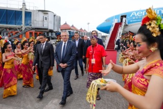 El presidente, Alberto Fernández, en su visita a Indonesia por la Cumbre del G20.