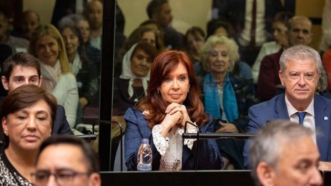 Cristina Fernández en el juicio por la causa Vialidad.
