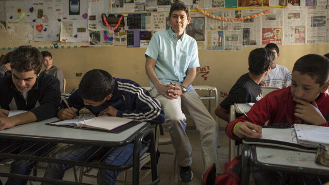 Uno de los tantos profesores que viven en carne y hueso la realidad de ser docente en Argentina.