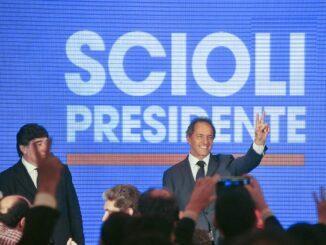 Daniel Scioli en su candidatura a presidente en el año 2015