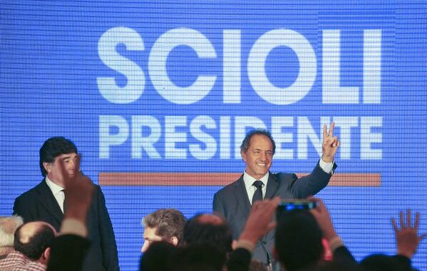 Daniel Scioli en su candidatura a presidente en el año 2015
