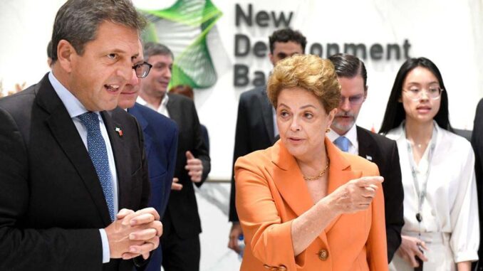 Dilma Rousseff en la Reunión con el ministro argentino.