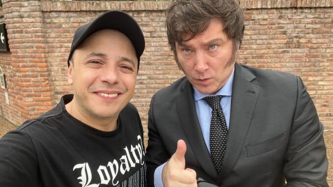 El Dipy junto a Milei