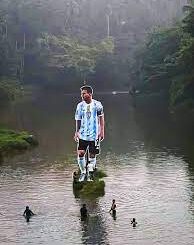 Gigantografía de Messi en Bangladesh.