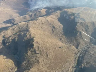 Incendio en Loma Alta, Córdoba. (Infobae)