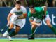 Lucio Méndez Pin (Lomas) y Juan Ignacio Catán (Hurling) en la fecha seis de la segunda ronda del Torneo Metropolitano.