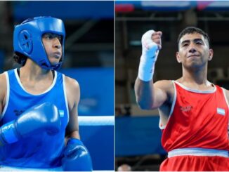 Lucia Pérez y Luciano Amaya en los Juegos Panamericanos 2023.