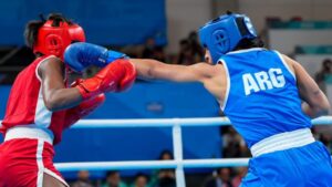 Lucia Pérez en el debut argentino en los Panamericanos 2023.