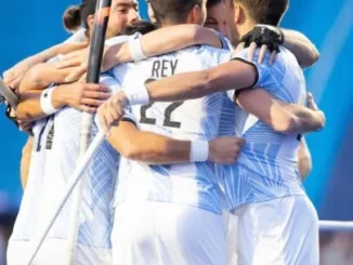 Argentina celebrando el oro. Foto: DirecTV Sports