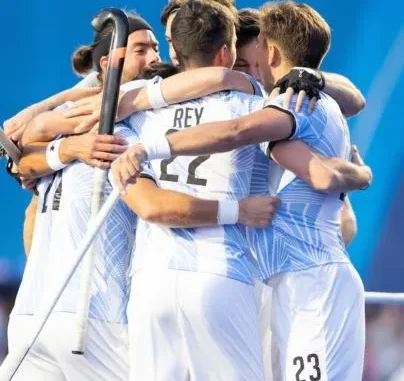 Argentina celebrando el oro. Foto: DirecTV Sports