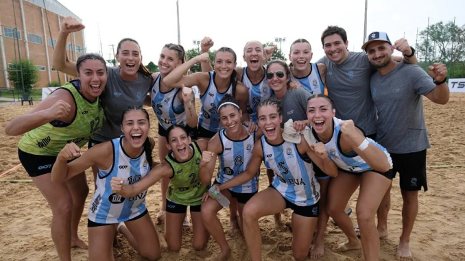 Medalla de plata para Argentina en beach handball femenino y masculino.