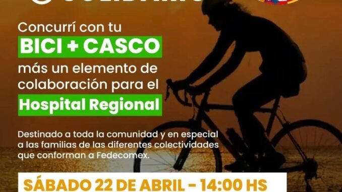 Ciclismo solidario: pedaleando por el Hospital Regional