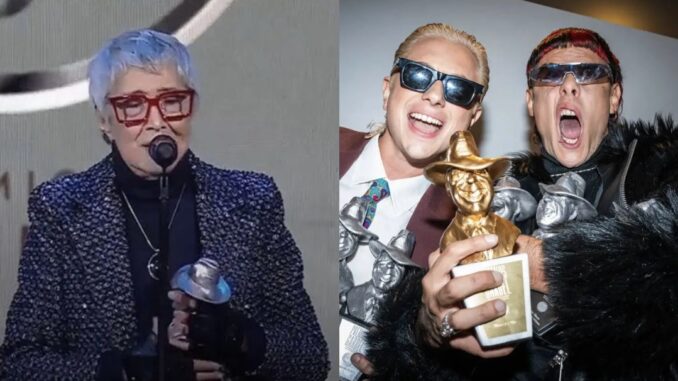 Dos de los grandes protagonistas de la noche, ya sea por su discurso contundente o por ser los mas ganadores.
