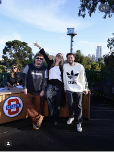 Migue Granados, Berni Cella y Luis Cella en el evento aniversario en el Planetario