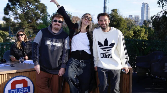 Migue Granados, Berni Cella y Luis Cella en el evento aniversario en el Planetario