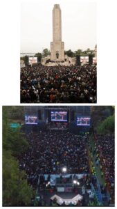 captura de la multitud de gente que OLGA convoco tanto en rosario como en el planetario