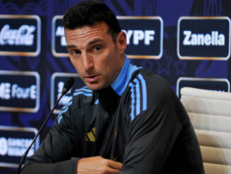 (Scaloni en conferencia de la AFA)
