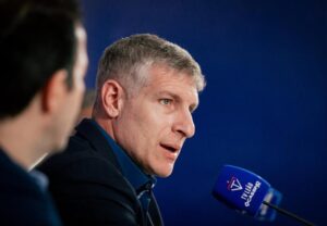 (Palermo en conferencia por su presentación en el conjunto carioca)
