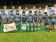 El plantel de Racing que disputo el Mudial de Clubes juvenil