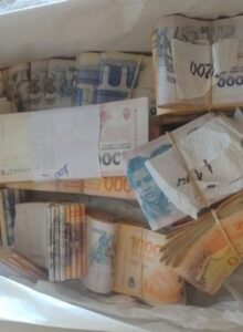 El dinero que fue secuestrado por la Policía durante el operativo realizado en el mes de mayo.