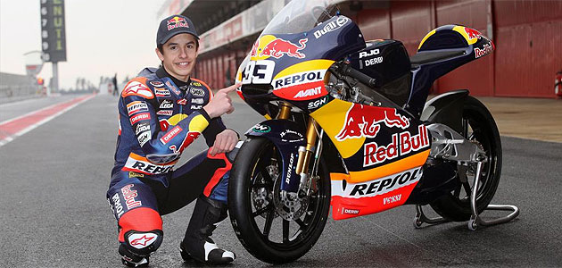 Márquez en el campeonato de motos de 125 cc (2010)